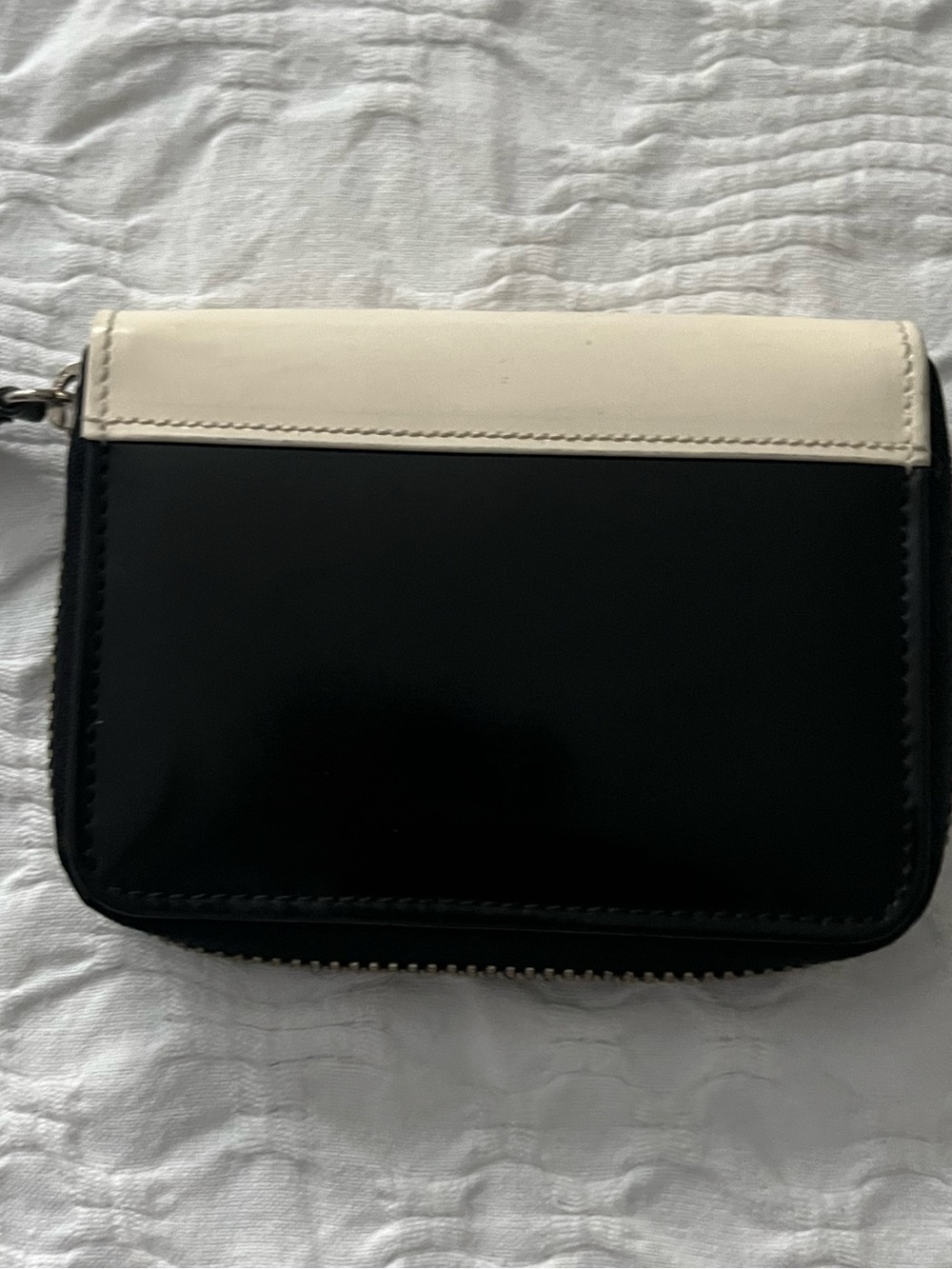 Ralph Lauren Black and Cream Zip coin / card wallet - Women's Bag
